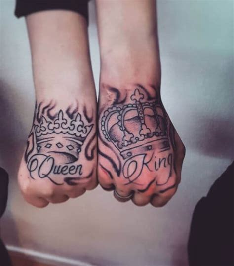 Matching King And Queen Tattoos For Couples