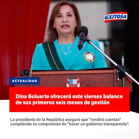 Exitosa Noticias on Twitter Presidenta Dina Boluarte anunció hoy