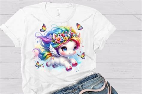 Watercolor Unicorn Sublimation Clipart Graphic By Shipna2005 · Creative