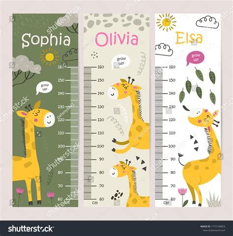 Kids Height Chart Vector Isolated Illustration Stock Vector (Royalty ...