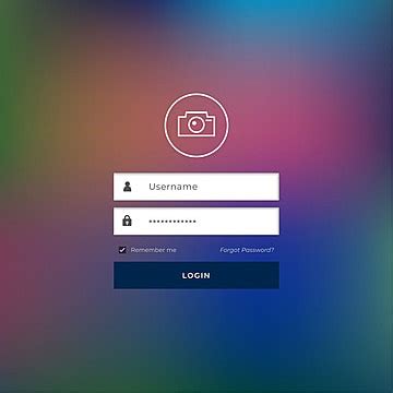 Login Screen Page Design With Blur Background Template Download on Pngtree