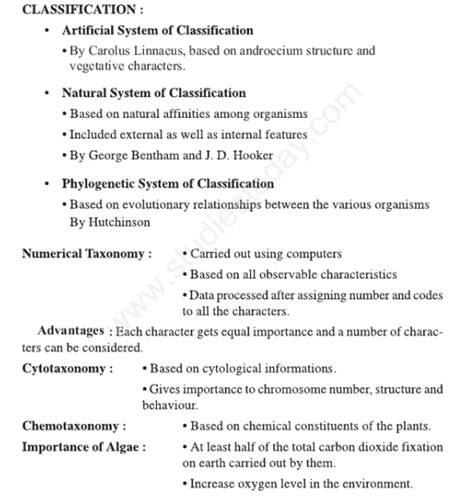 Cbse Class Biology Plant Kingdom Assignments