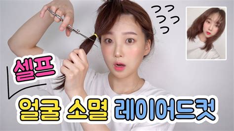 Sub 셀프 단발 얼굴소멸컷 레이어드컷 Self Layered Haircut ️⎜ 소정 Sojeong Youtube