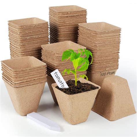 Dsuwazu Pcs Peat Pots For Seedlings Inch Seed Starter Pots