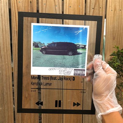 Money trees album cover by Kendrick Lamar glass plaque | Etsy