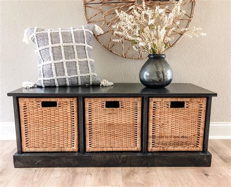 Storage bench with baskets (white-n) - Lovemade14