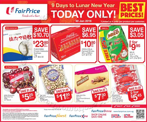 Ntuc Fairprice Cny One Day Promotion 30 January 2016 ~ Supermarket Promotions