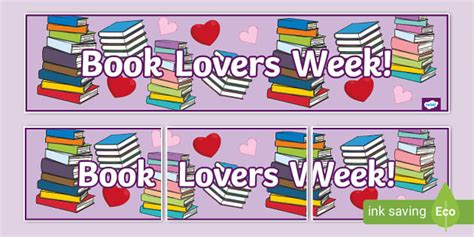 Book Lovers Week Display Banner L Enseignant A Fait