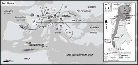 Palinspastic Map For The Early Miocene With Indication Of Download