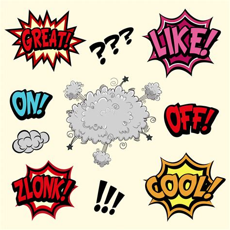 Comic Book Vector Elements Vector Art At Vecteezy