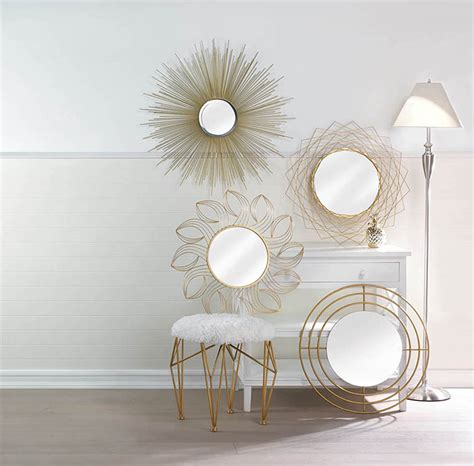 Modern Gold Wall Mirror | Happy Homes Collection