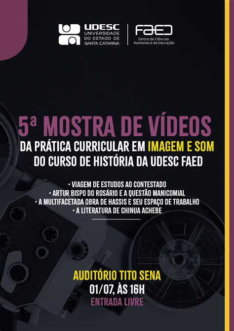 Notícia Udesc Faed realiza mostra de documentários produzidos por