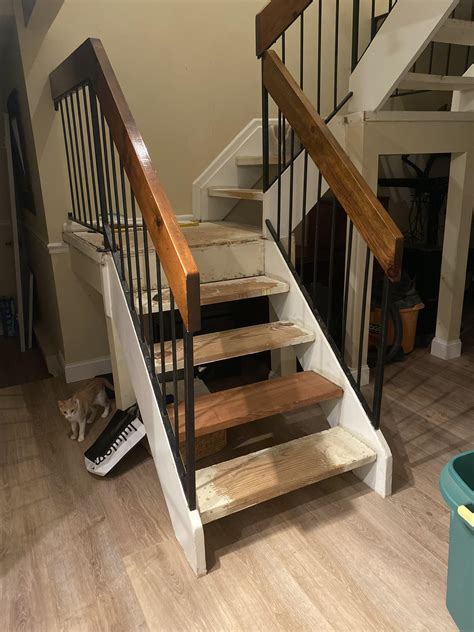 Replacing these open riser stair treads - Best way to mount them to the ...