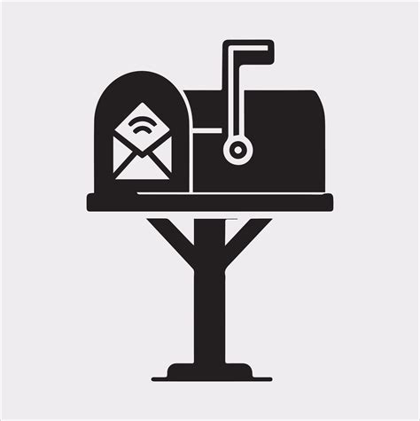 Mailbox symbol silhouette on white background 48256925 Vector Art at
