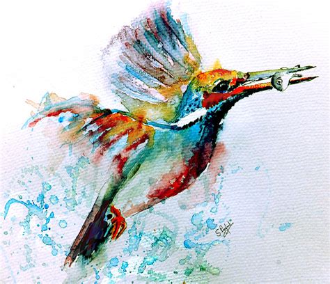 Kingfisher Bird In Watercolor Tattoos Sayings Pinterest