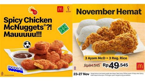 Baru Promo Mcd 23 27 November 2022 Nikmati 3 Ayam Mcd Dan 3 Nasi