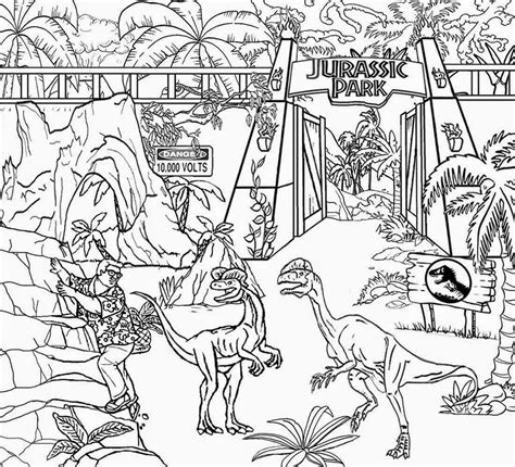 Jurassic World Coloring Page