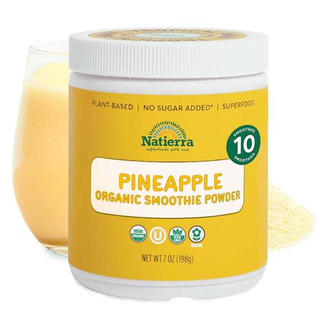 Amazon NATIERRA Pineapple Organic Smoothie Powder USDA Organic