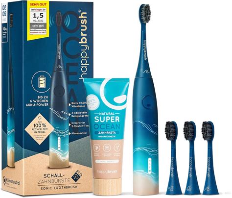 Happybrush Elektrische Schall Zahnb Rste Eco Vibe Ocean