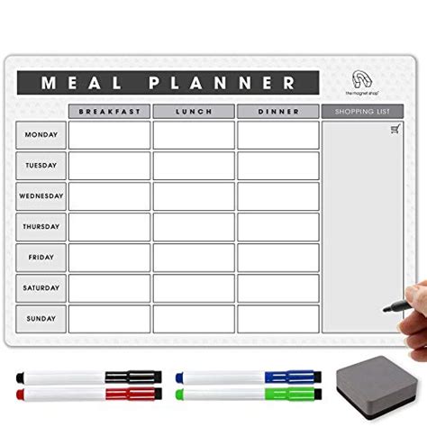 Tms A Wekelijkse Maaltijdplanner Voor Koelkast Magnetische