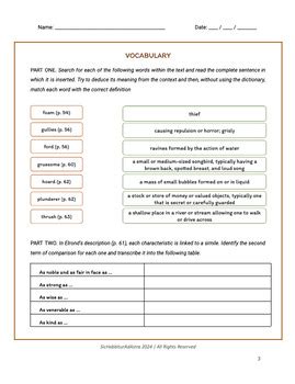 The Hobbit Novel Study Unit Close Reading Worksheets Ch