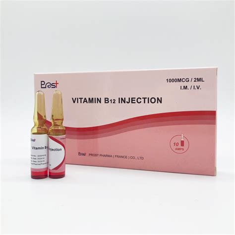 1000mcg 2ml Vitamin B12 Njection Cyanocobalamin Prevent Anemia