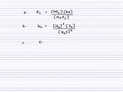 Solvedwrite Equilibrium Constant Expressions Write Equilibrium Constant Expressions For The