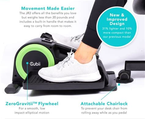 Cubii Jr Under Desk Elliptical Under Desk Bike Pedal Exerciser