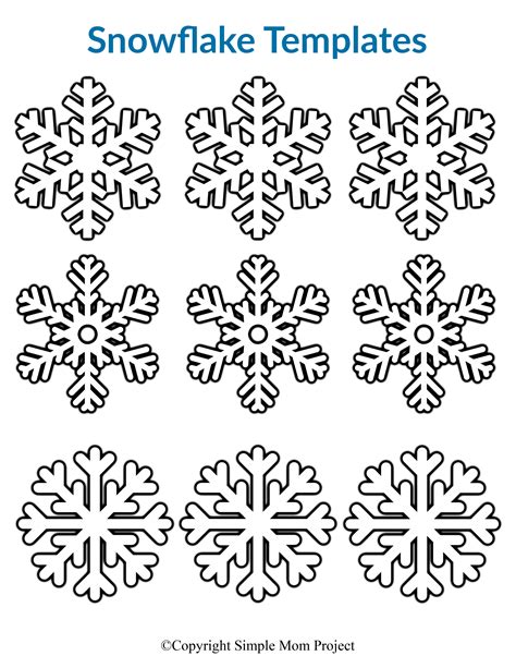 printable blue snowflakes