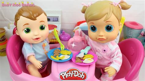 Baby Alive Max E Analu Comendo Almocinho De Massinha Play Doh Baby Doll