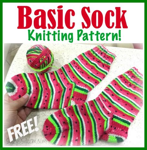 Basic Sock Knitting Pattern and Self Striping Yarn