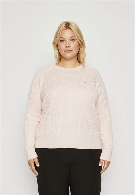 Tommy Hilfiger Curve Cable Sweater Strickpullover Whimsy Pink Rosa