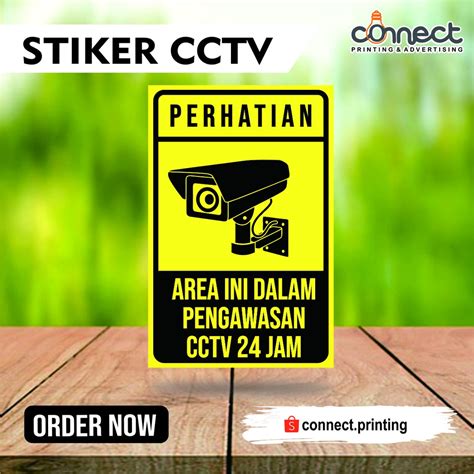 Jual Stiker Pengawasan CCTV 24 Jam Stiker Pantauan CCTV Stiker