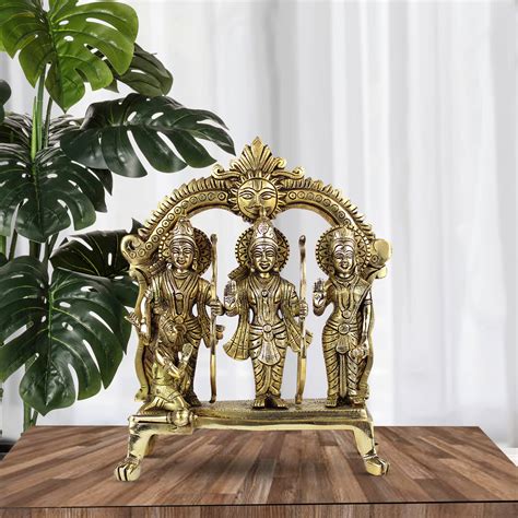 Buy Artvarko Big Brass Ram Darbar Statue Shree Ram Ji Sita Laxman