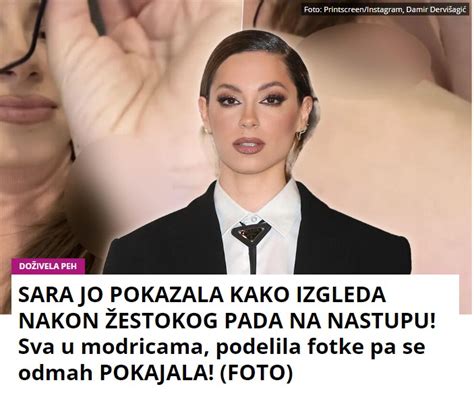 Sara Jo Pokazala Kako Izgleda Nakon Estokog Pada Na Nastupu Sva U