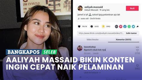 Aaliyah Massaid Bikin Konten Ingin Cepat Naik Pelaminan Youtube