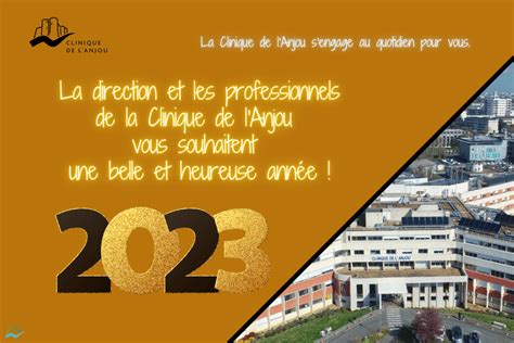 Nous vous souhaitons une belle année 2023 Clinique Anjou