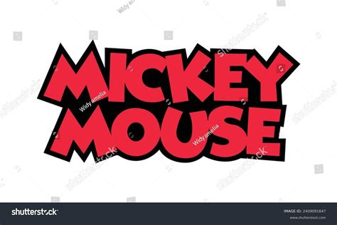 59 Mickey Mouse Font Images, Stock Photos, 3D objects, & Vectors ...