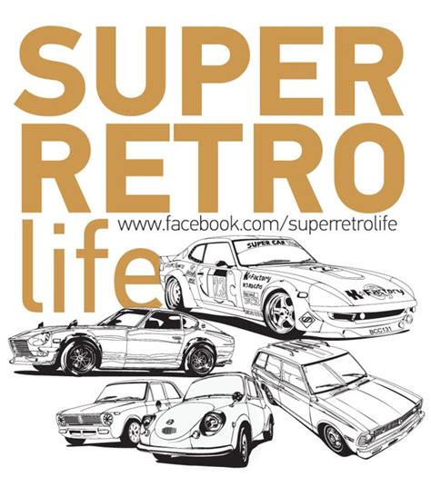 Super Retro Life By Arttawut Kanwana Via Behance 70s Style Car Illustrations Car