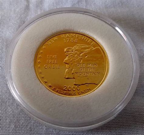 Morgan Mint Ten Statehood Quarter Dollars 24kt Gold Plated Edition 1999