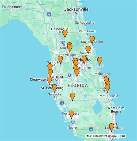 Map Of Florida Citrus Groves