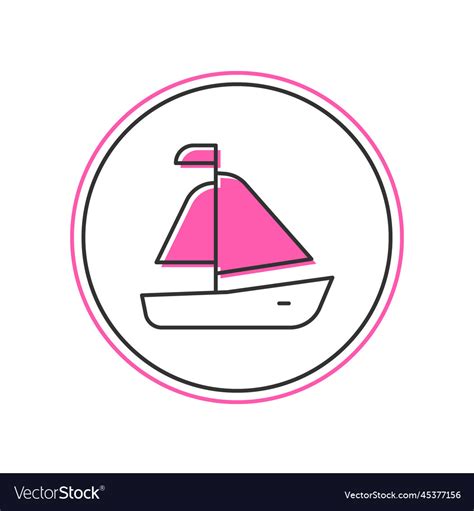 Filled Outline Yacht Sailboat Or Sailing Ship Icon