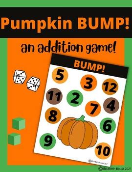 Pumpkin Bump Addition Game By EB Resources TPT