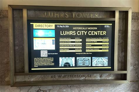 Luhers City Center Downtown Phoenix Digital Signage Directory – Touch