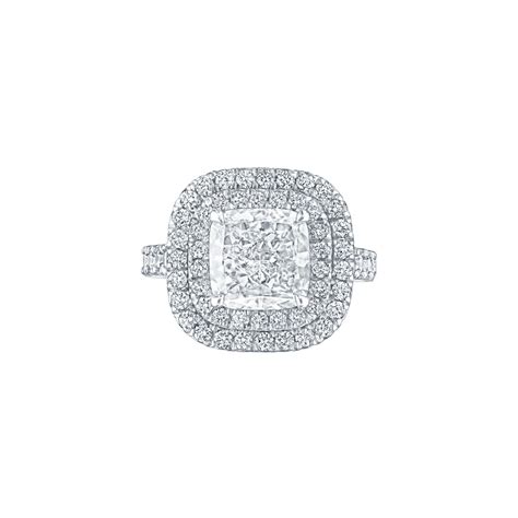 Cushion Cut Double Halo Diamond Ring – SES Creations