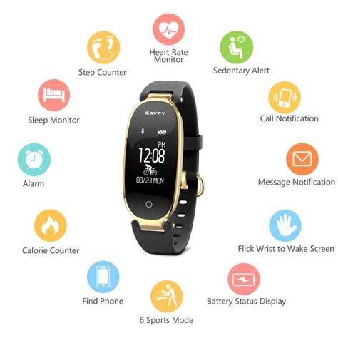 Femme Bracelet Intelligent Montre Sport Tanche Connect E Savfy