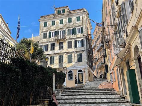 Narrow lanes of the Campiello quarter, Corfu Old Town