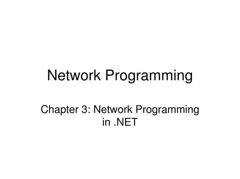 Ppt Network Programming Powerpoint Presentation Free Download Id