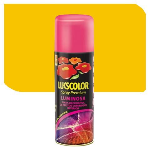 Spray Lukscolor Luminosa Amarelo 350 ml Varejão das Tintas Um mundo