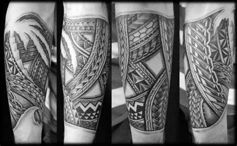 40 Polynesian Forearm Tattoo Designs For Men Masculine Tribal